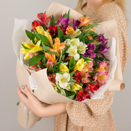 Букет из цветных альстромерий арт. 50406