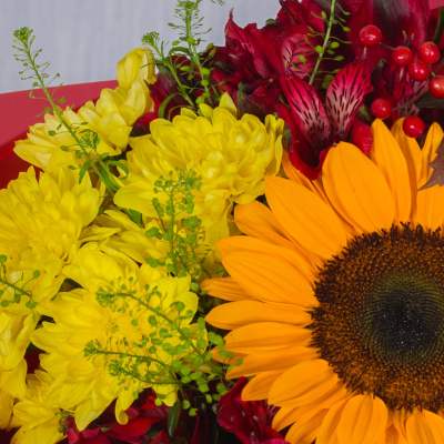 Осенний букет с подсолнухом. N 37965