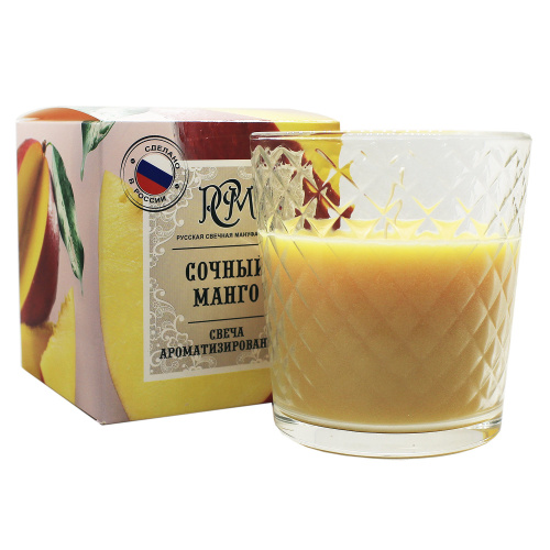 Свеча в стакане СОЧНЫЙ МАНГО, 30 ч